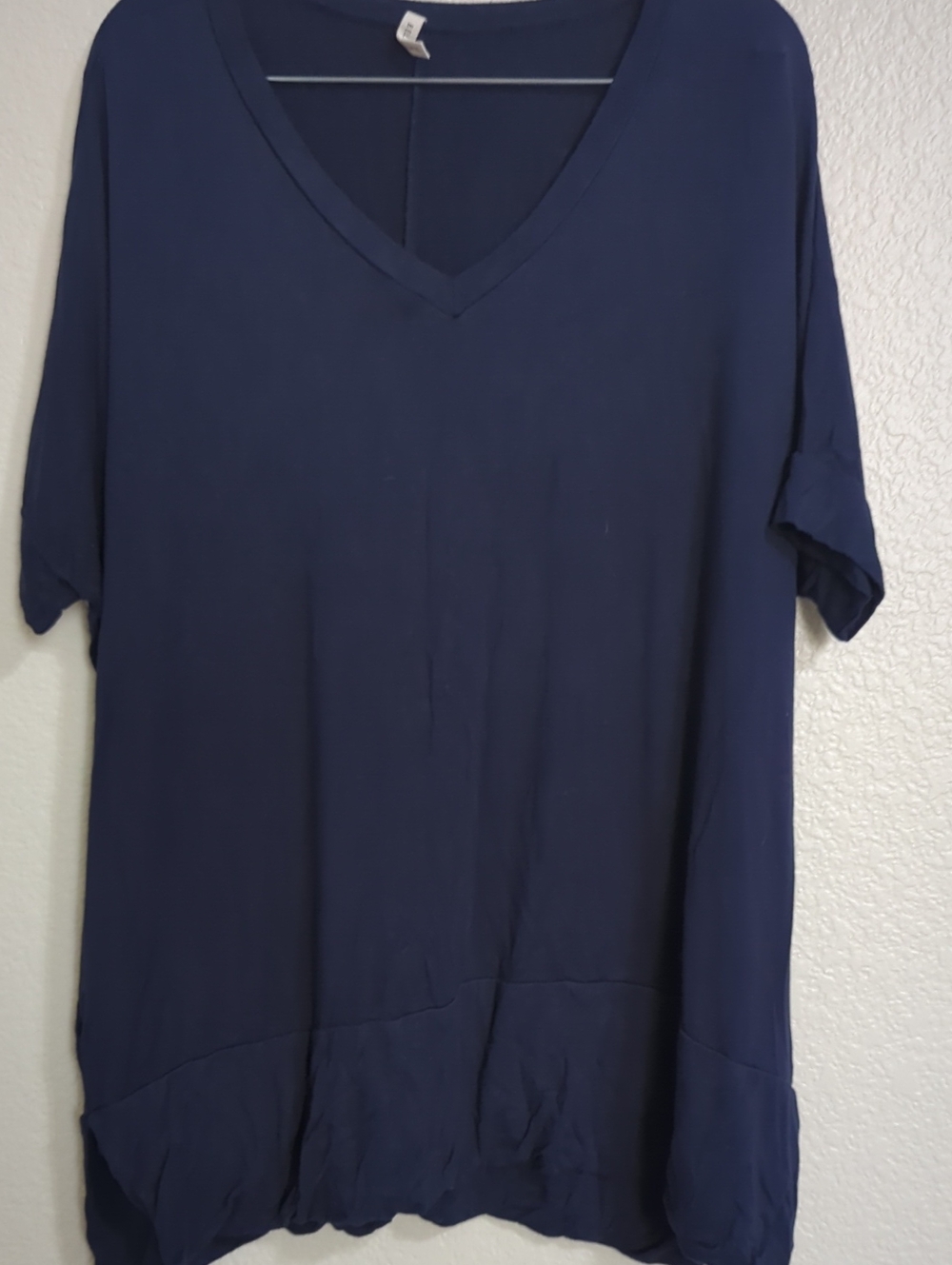 Bellamie Navy V-Neck Oversized Tunic